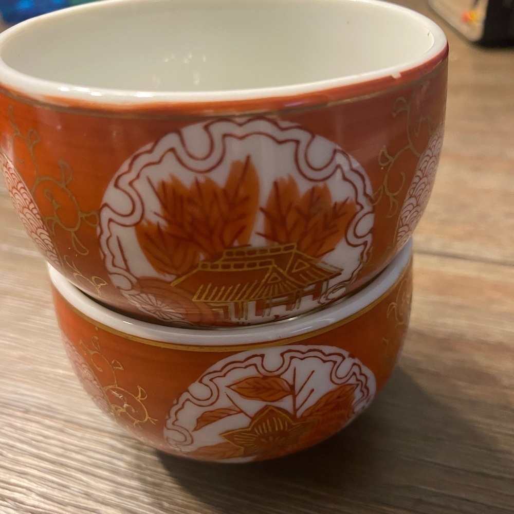 Set of 2 LENOX Japanese Rice cups/bowls Porcelain Made In Japan.